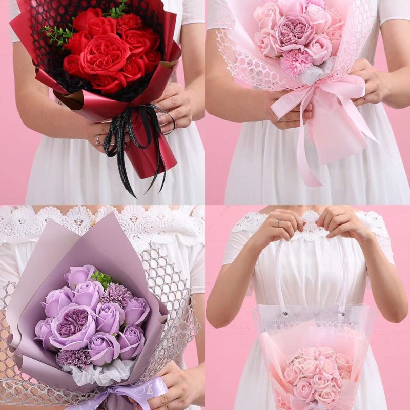 Buchet Elegant cu Flori din Săpun