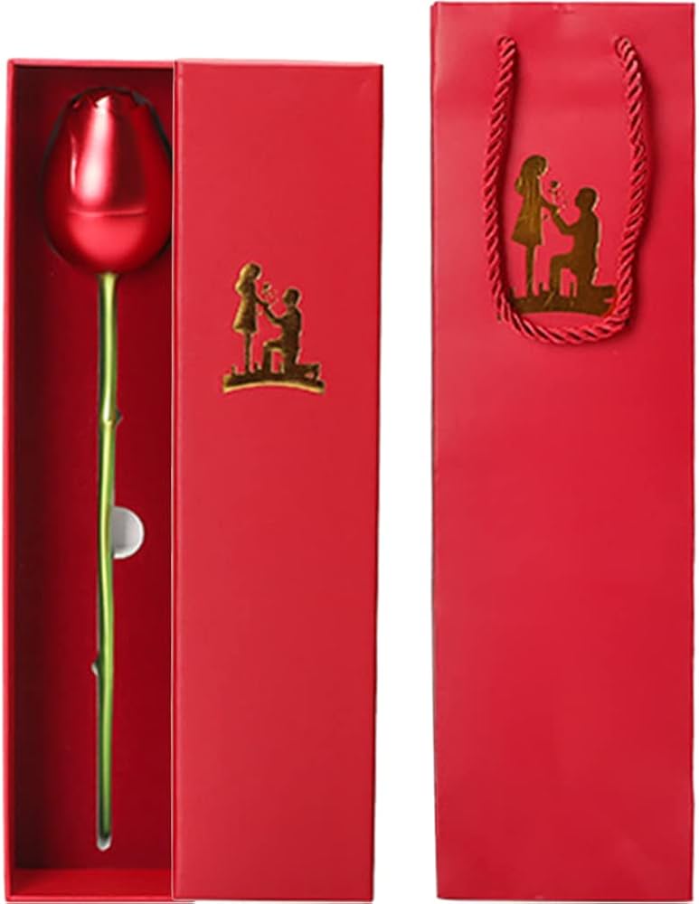 Trandafir cadou cu compartiment bijuterii – cutie elegantă – 1 Martie, 8 Martie, Valentines Day - imagine 2