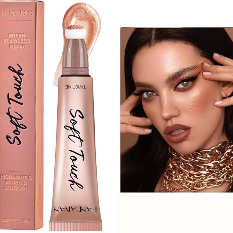 Blush & Iluminator & Contur cu Burete – Handaiyan Soft Touch