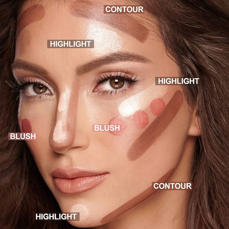 Blush & Iluminator & Contur cu Burete – Handaiyan Soft Touch - imagine 6