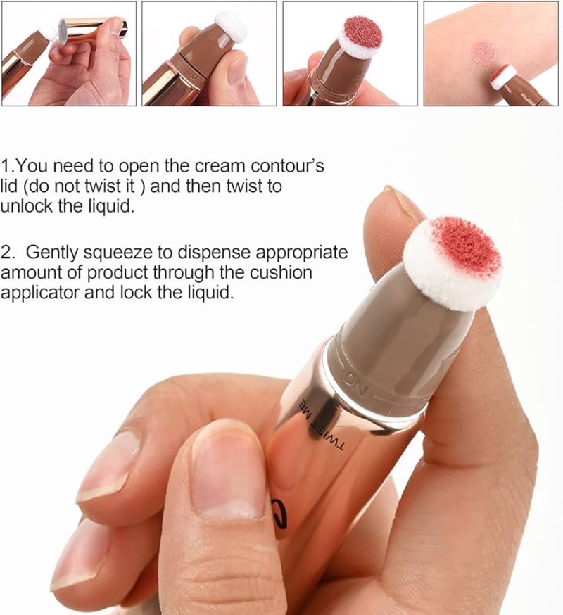 Blush & Iluminator & Contur cu Burete – Handaiyan Soft Touch - imagine 7