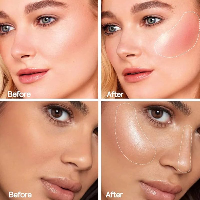 Blush & Iluminator & Contur cu Burete – Handaiyan Soft Touch - imagine 2