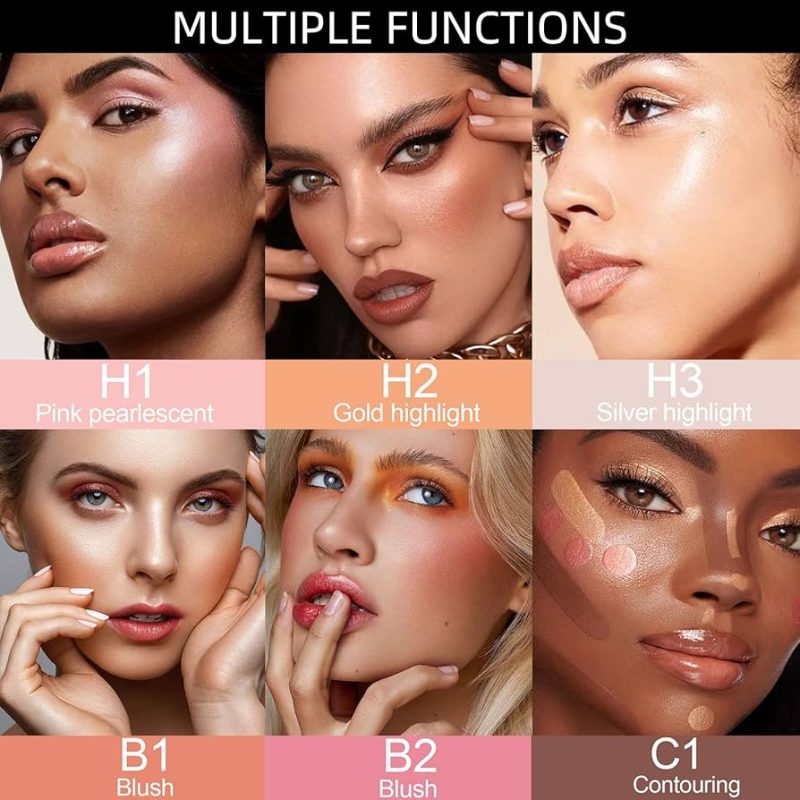 Blush & Iluminator & Contur cu Burete – Handaiyan Soft Touch - imagine 3