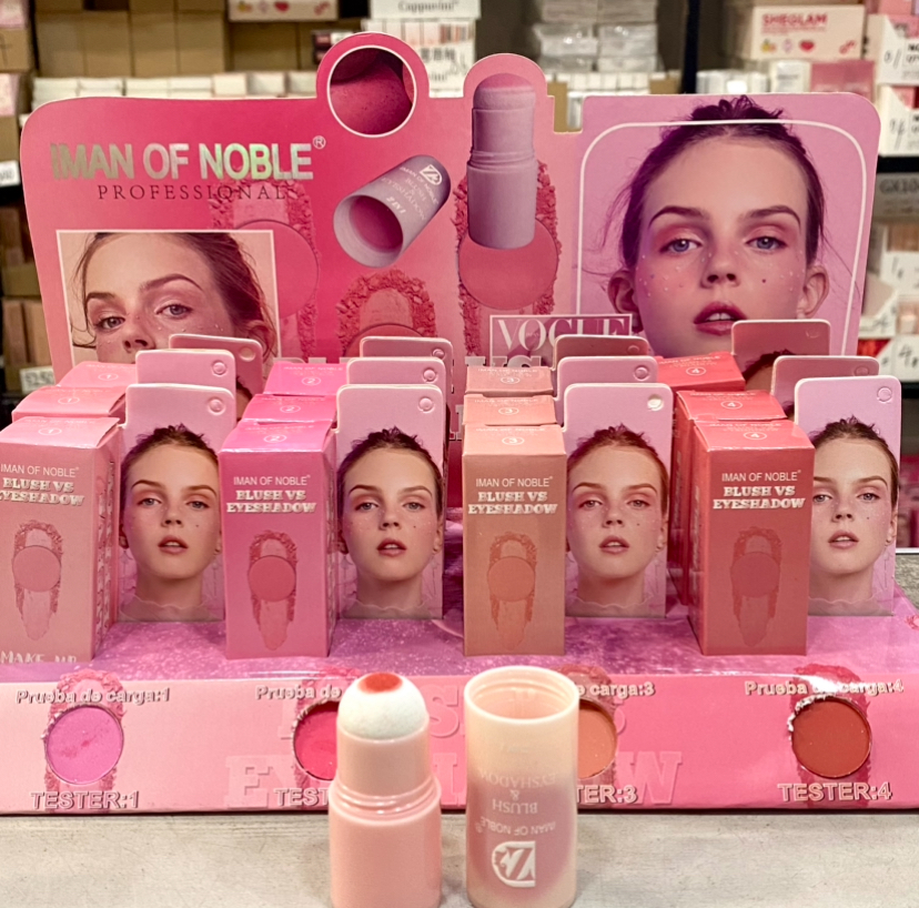 Fard de Obraz/Blush & Fard de Pleoape 2 în 1 – IMAN OF NOBLE #1299 | 12 buc/set - imagine 5