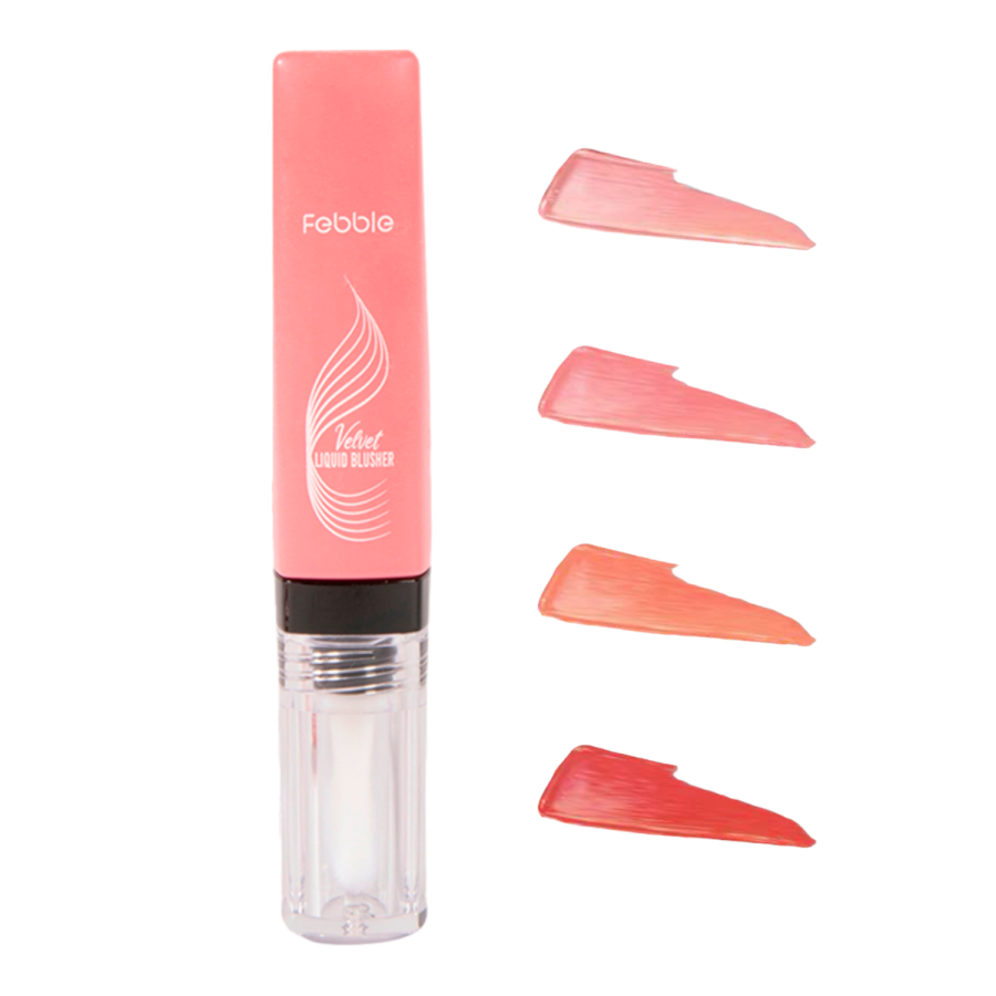 Blush/ fard lichid obraz+ochi FEBBLE 441/ aplicare pensula cu buretel - imagine 2