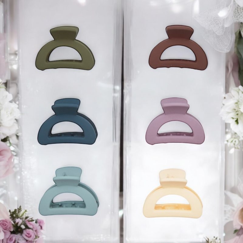 Set Clești de Păr din silicon Moderni cu Finisaj Mat, Set de 12 Bucăți (Diverse Culori)