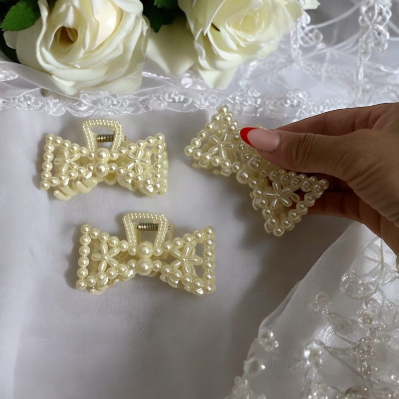 Cleste de par cu perle cod D171 clasic si elegant pentru coafuri rafinate