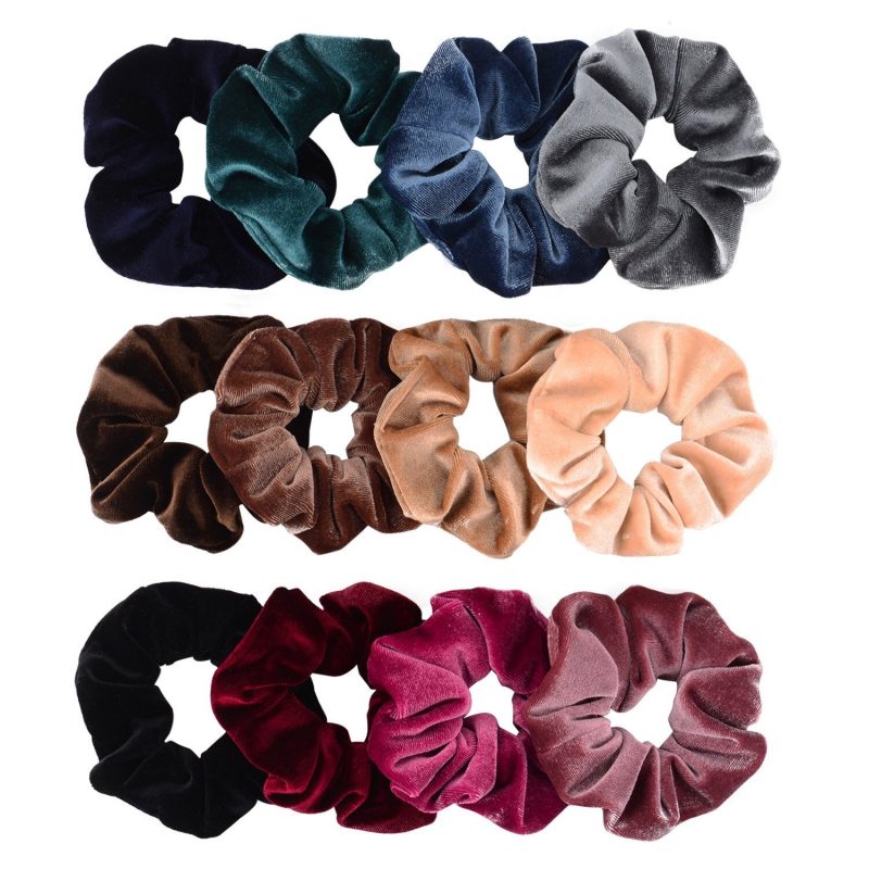 Elastic din catifea pentru păr – model placă – moale, rezistent și elegant
