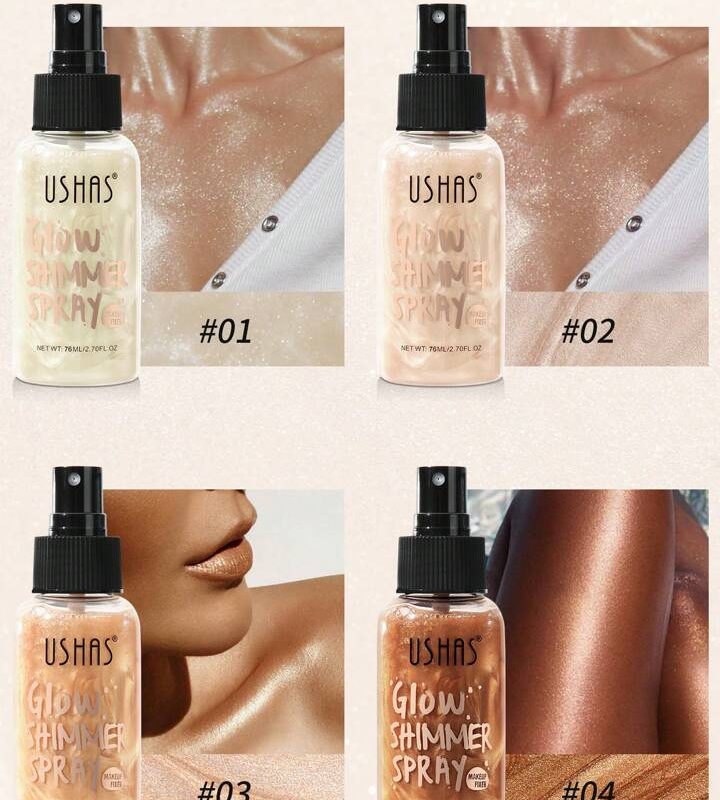 Spray iluminator pentru față și corp USHAS Glow Shimmer – Cod 294W – 78 ml