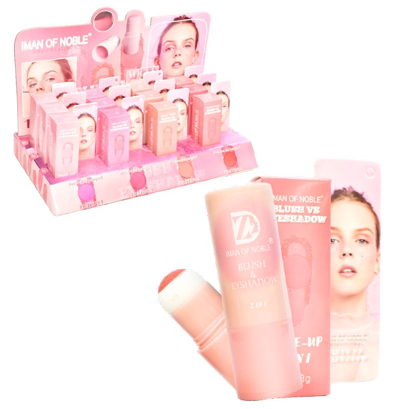 Fard de Obraz/Blush & Fard de Pleoape 2 în 1 – IMAN OF NOBLE #1299 | 12 buc/set - imagine 3