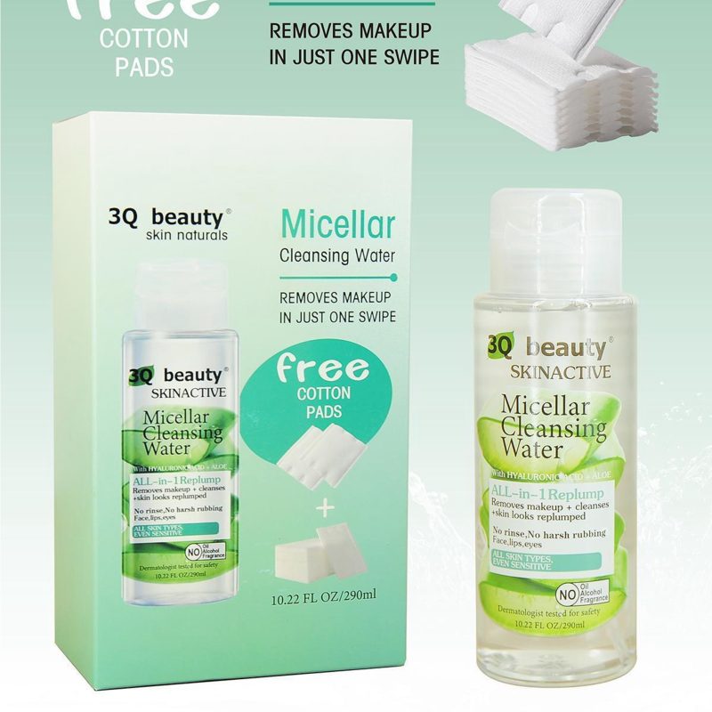 Apă Micelară 3Q Beauty Skinactive 290ml | Cu Acid Hialuronic & Dischete | Cod 3QB-45F