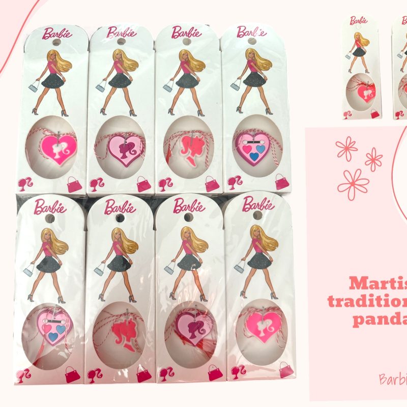Martisor traditional Barbie pandant cauciucat 24/set
