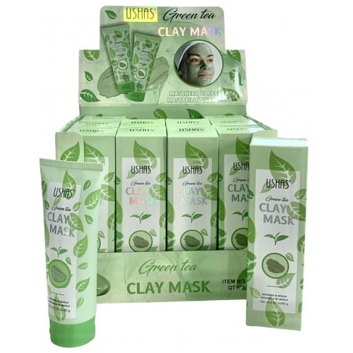 Mască facială cu argilă – Green Tea Clay Mask Ushas