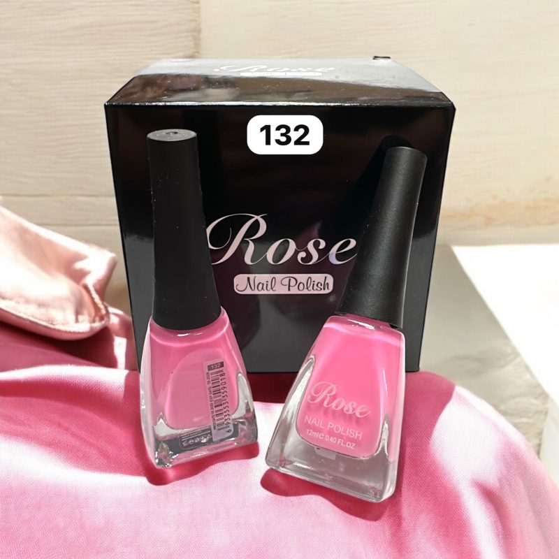 Oja clasică Rose – Set 12 bucăți, culoare 132 – Roz Barbie lucios