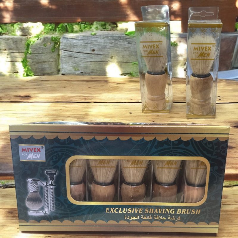 Pămătuf clasic pentru bărbierit – Mivex for Men | Penson profesional cu mâner din lemn