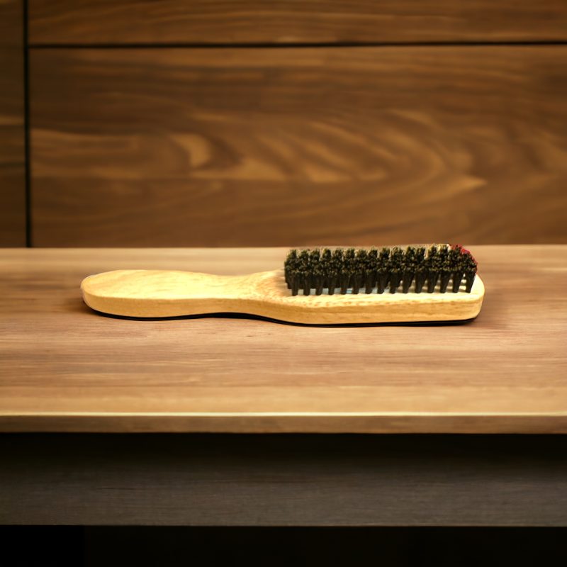 Perie pentru barbă din lemn natural – model clasic profesional - imagine 2
