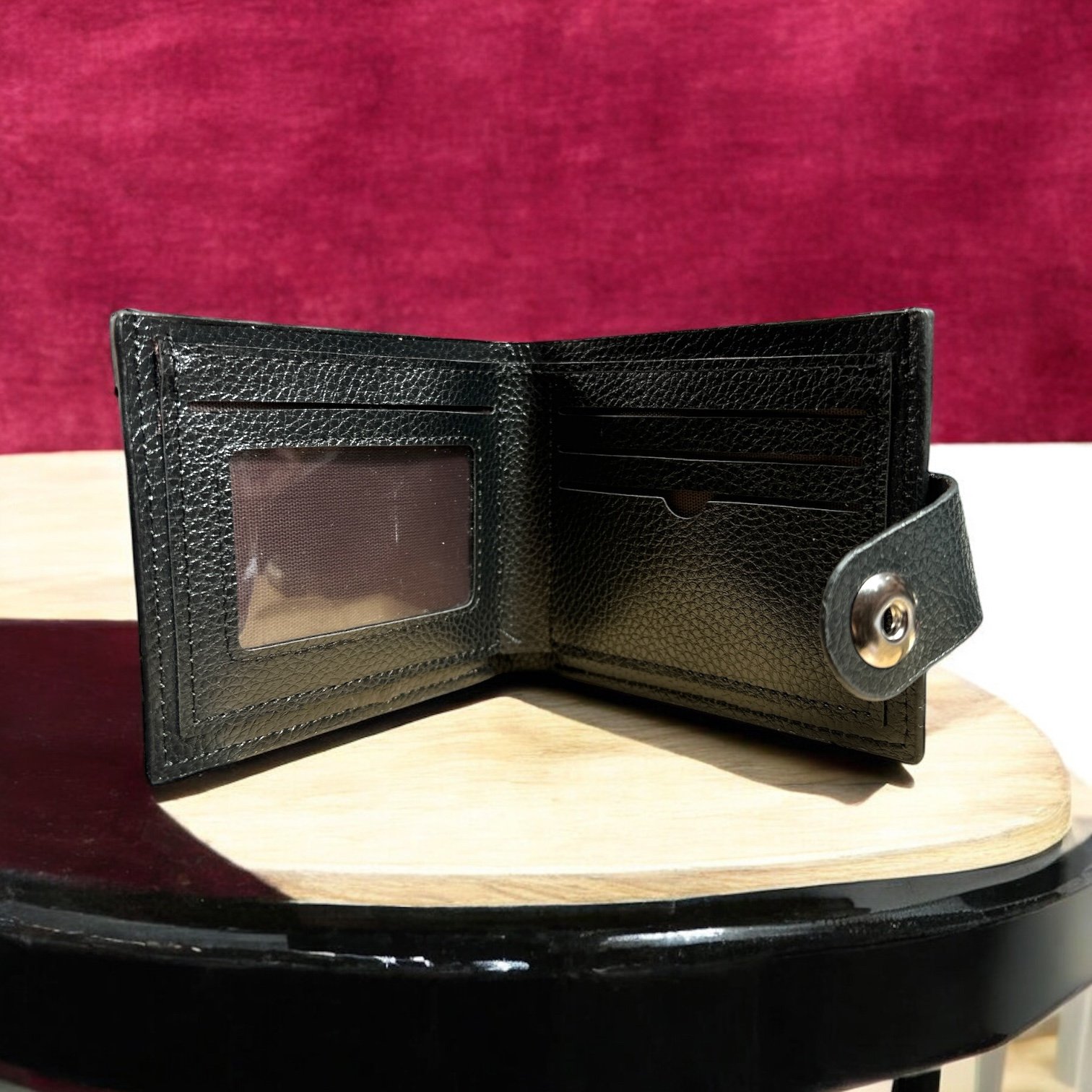 Portofel bărbătesc cu capsă – design modern, sigur și elegant - imagine 2