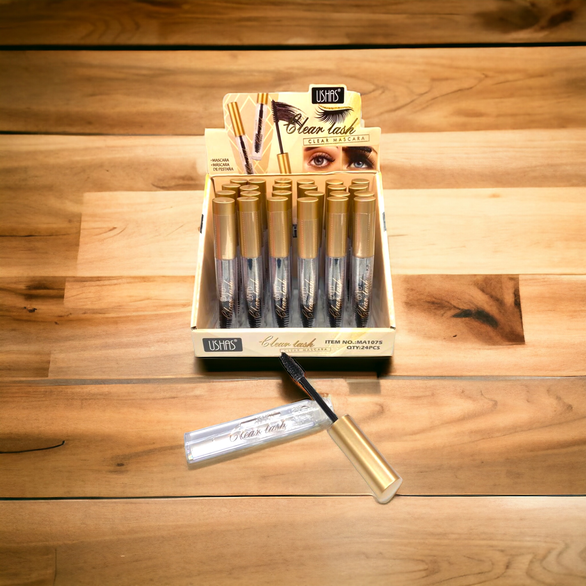 Rimel transparent Ushas Clean Lash fixare usoara pentru gene si sprancene cod MA1075