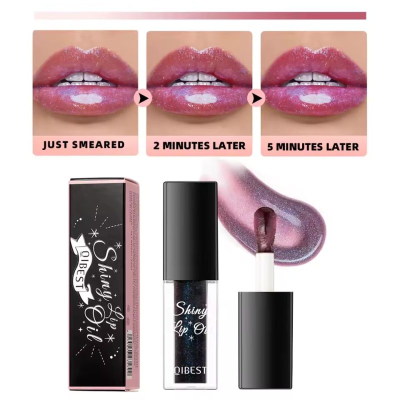 Ulei de buze lucios cu efect de colorare – QIBEST Shiny Lip Oil 2416