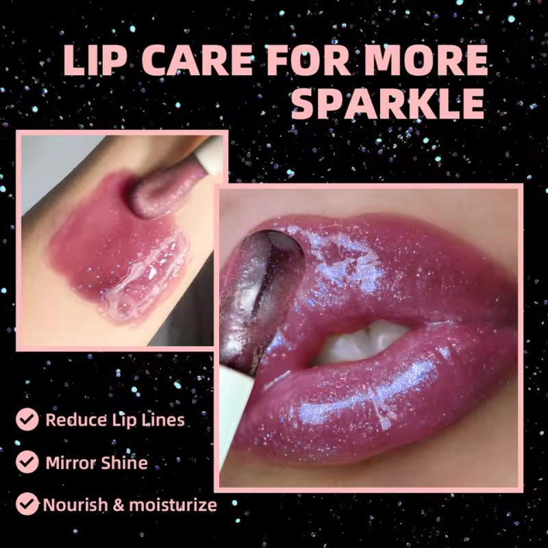 Ulei de buze lucios cu efect de colorare – QIBEST Shiny Lip Oil 2416 - imagine 2