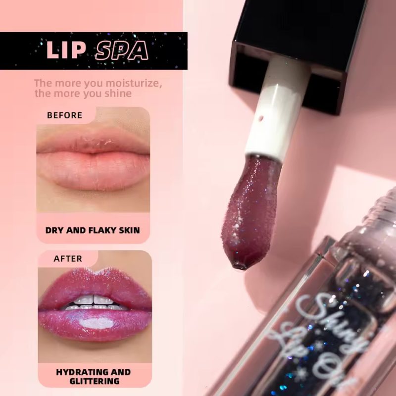 Ulei de buze lucios cu efect de colorare – QIBEST Shiny Lip Oil 2416 - imagine 3