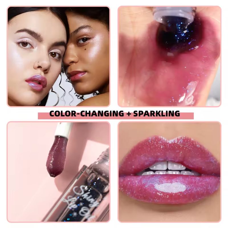 Ulei de buze lucios cu efect de colorare – QIBEST Shiny Lip Oil 2416 - imagine 5