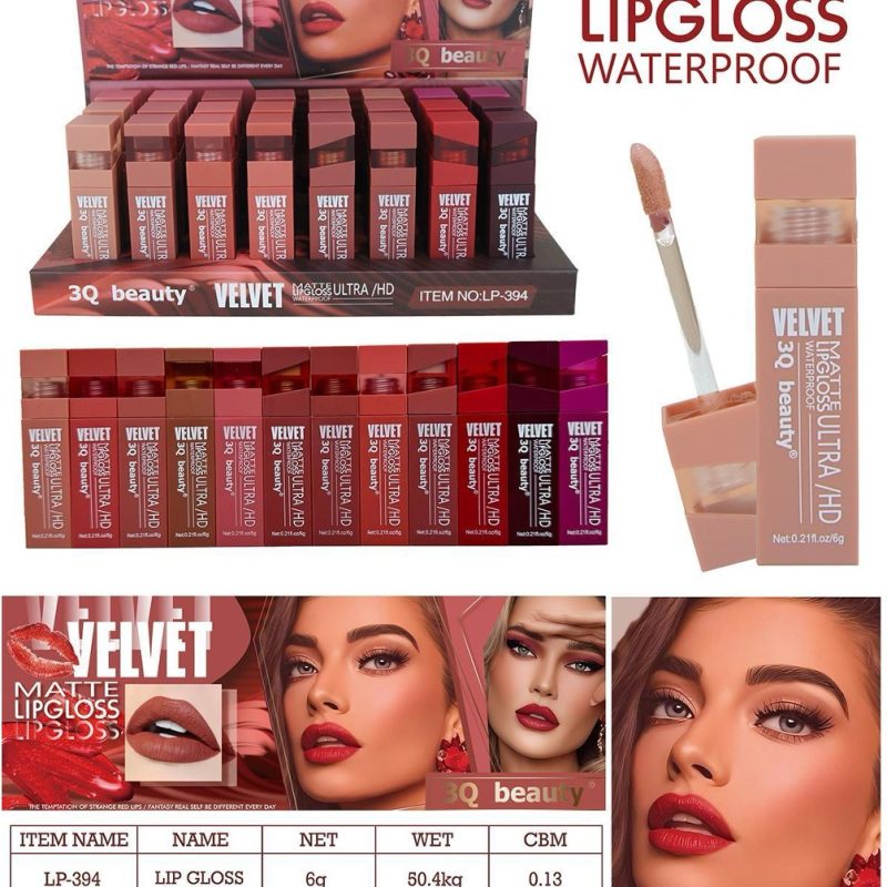 Ruj lichid mat ultra HD rezistent la apă – 3Q Beauty LP394