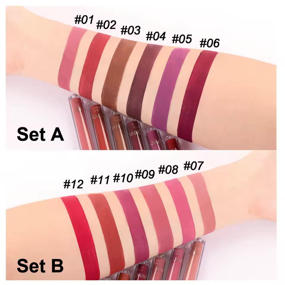 Handaiyan – Set Rujuri Lichide 6 bucăți – Ambalaj tip plic 1081 A - imagine 11