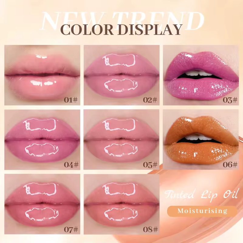 Ulei de buze QIBEST Tinted Lip Oil 2411S – luciu hrănitor cu tentă colorată, en-gros - imagine 4