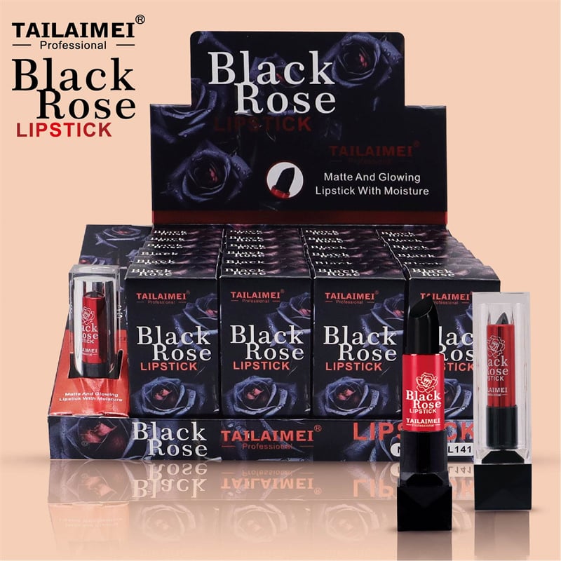 Ruj solid color changing Tailaimei Black Rose cod 141 – Efect unic de culoare pe buze cu hidratare și finish mat