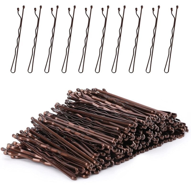 Set 30 Agrafe de Păr engros brun inchis 6cm mici