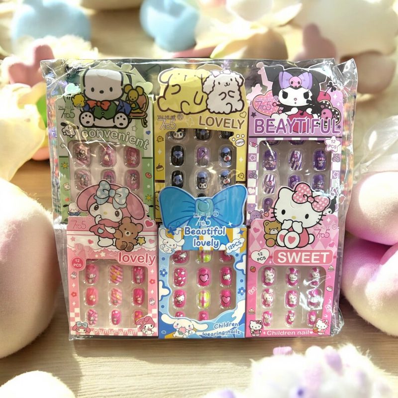 Set Unghii False Autoadezive pentru Copii “Beautiful Lovely” – 12 cutii x 12 unghii