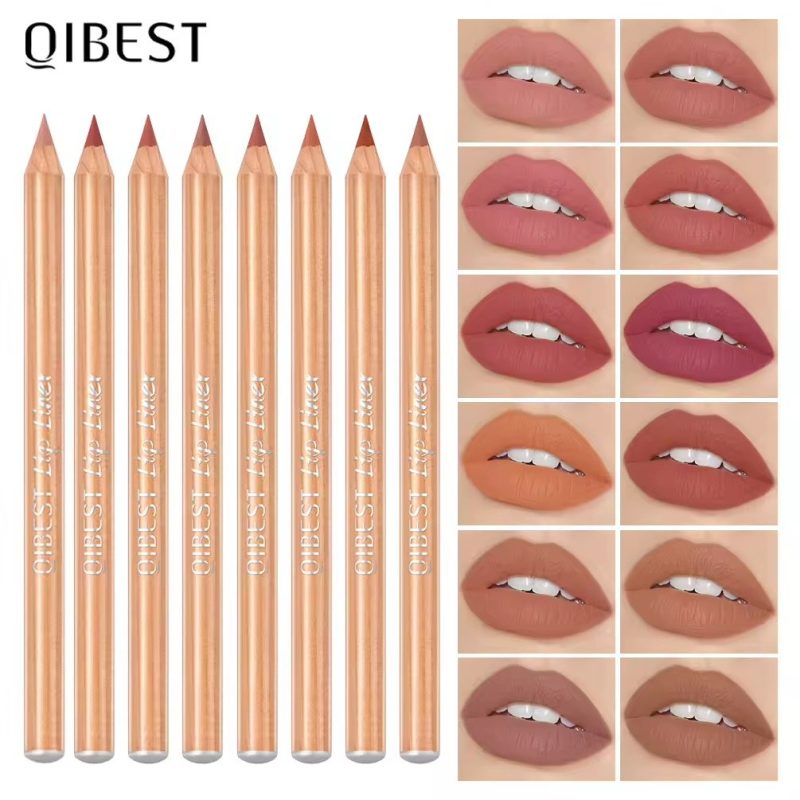 Set creioane de buze QIBest – contur precis și culori mate intense pentru un zâmbet irezistibil