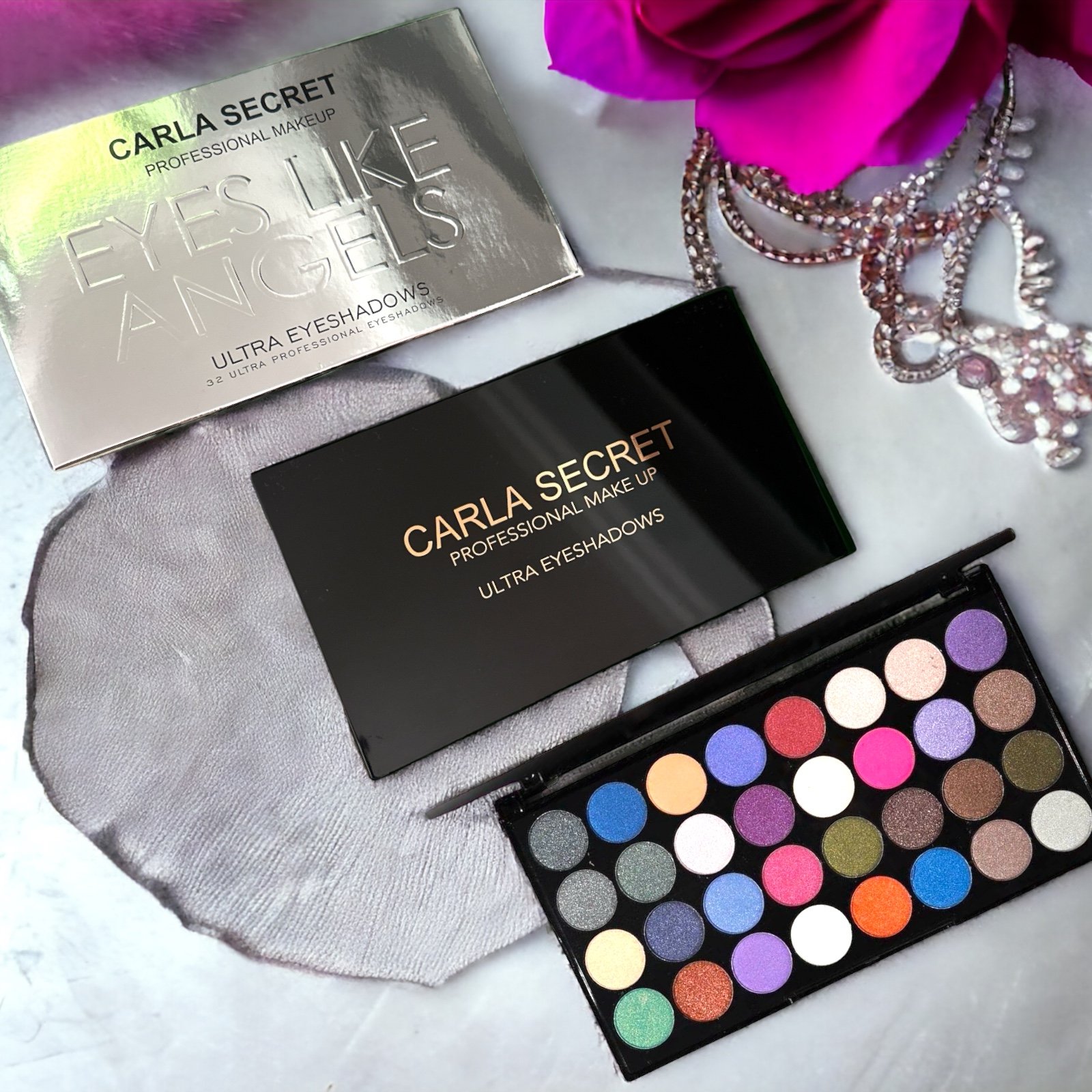 Paletă farduri ochi 32 culori C62 – Carla Secret Professional Make-Up