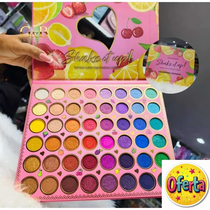 Paletă farduri ochi IGOODCO – Shake it up! Strawberry Lemonade  – Cod IG3101 – 48 culori intense și fructate