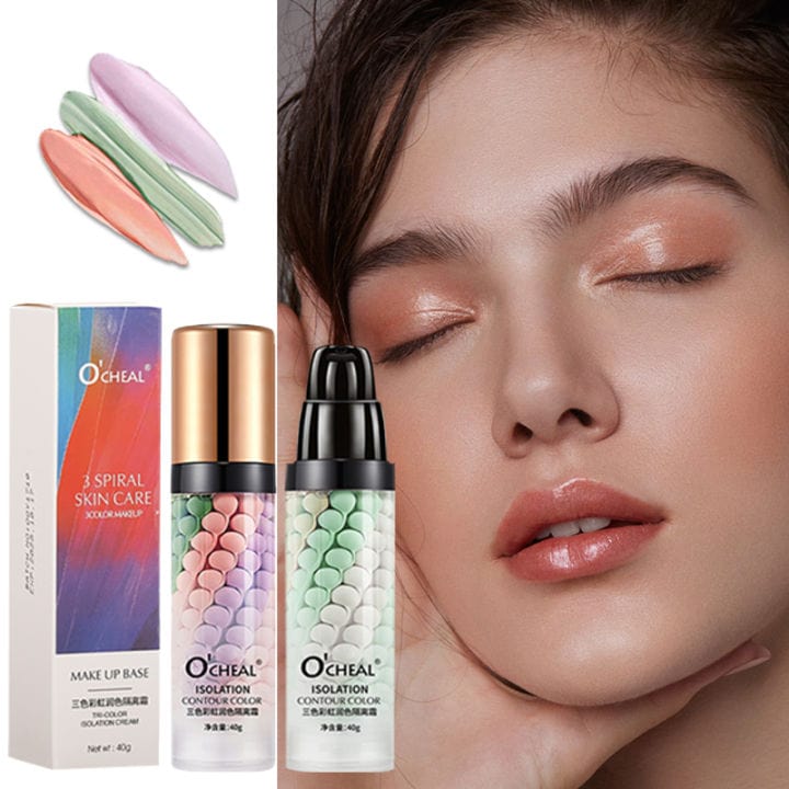 Bază de machiaj O’CHEAL Isolation Contour Color – 3 culori corectoare în 1 produs