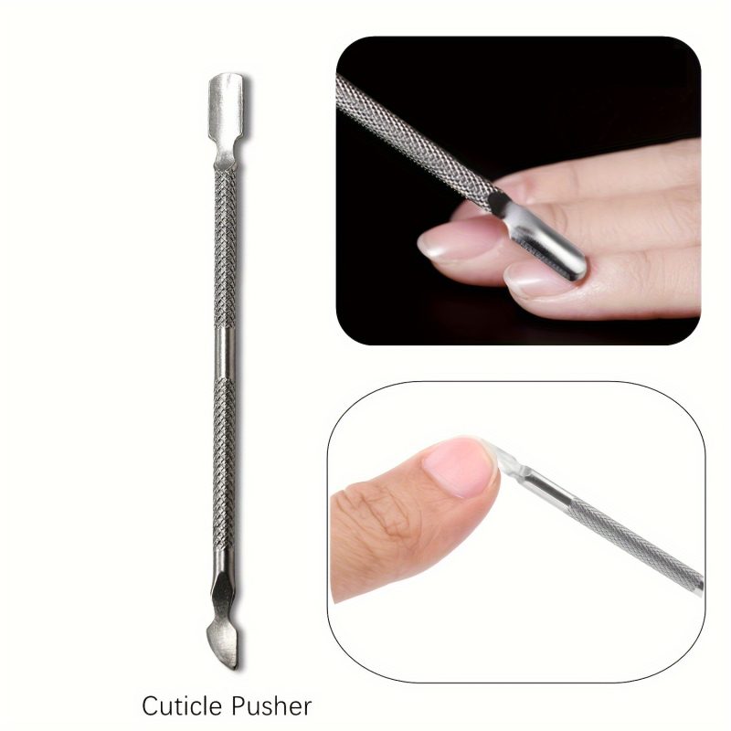 Chiuretă metalică profesională 2 în 1 pentru unghii și cuticule – By Rozane | Oțel inoxidabil