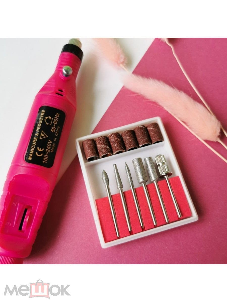 Freza electrică semiprofesională pentru unghii – cu 6 capete și viteză reglabilă | Uz personal și salon - imagine 2