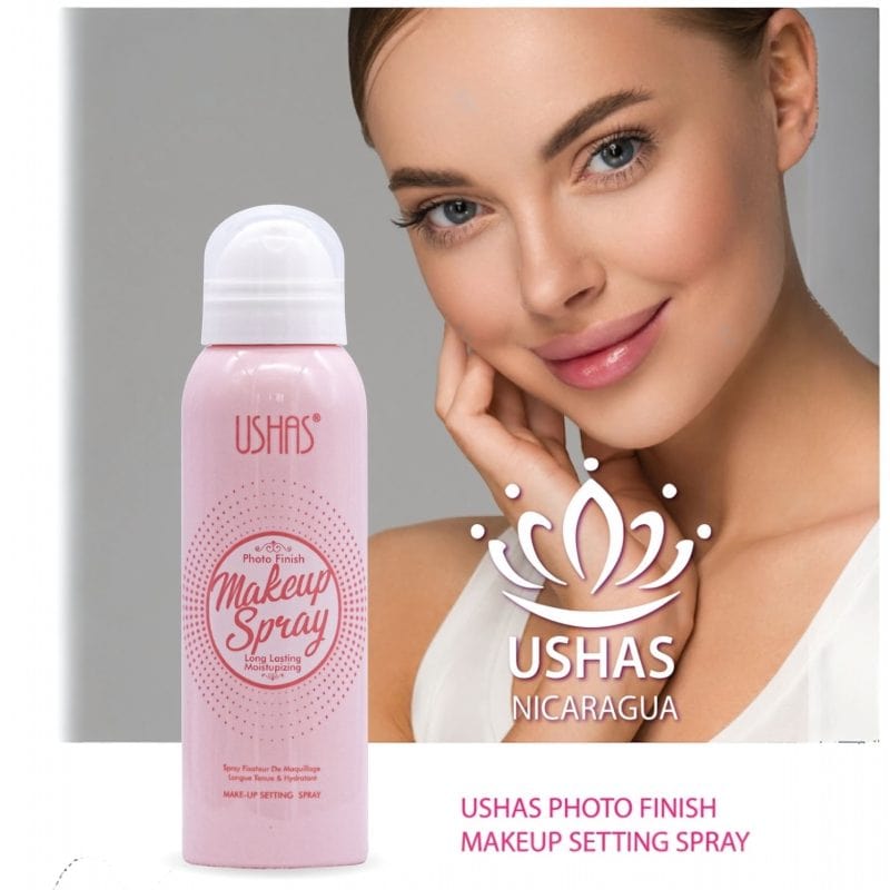 Spray fixator de machiaj USHAS FS384 – finish proaspăt, machiaj impecabil pe tot parcursul zilei
