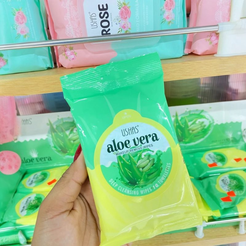 Șervețele Demachiante Aloe Vera USHAS 528 – Curățare Profundă – 10 bucăți