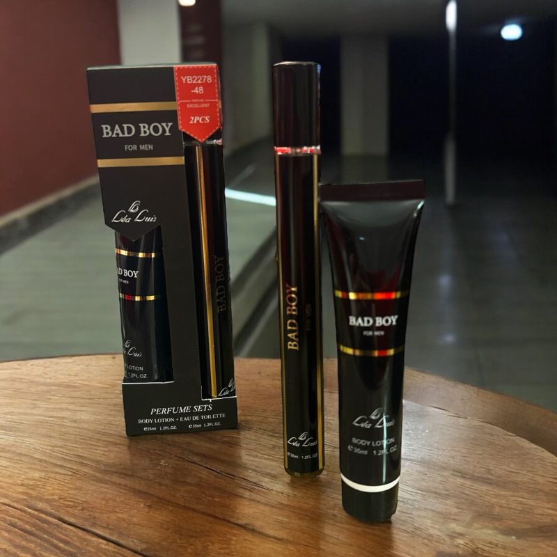 Set Cadou pentru Bărbați: Apă de Toaletă (Parfum Tip Pix) + Cremă de Corp "BAD BOY FOR MEN" – YB2278-48