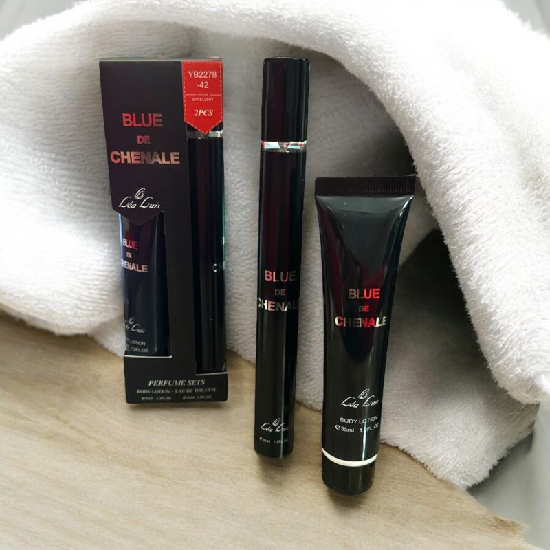 Set Cadou pentru Barbati: Apă de Toaletă (Parfum Tip Pix) + Cremă de Corp "BLUE DE CHENALE" – YB2278-42