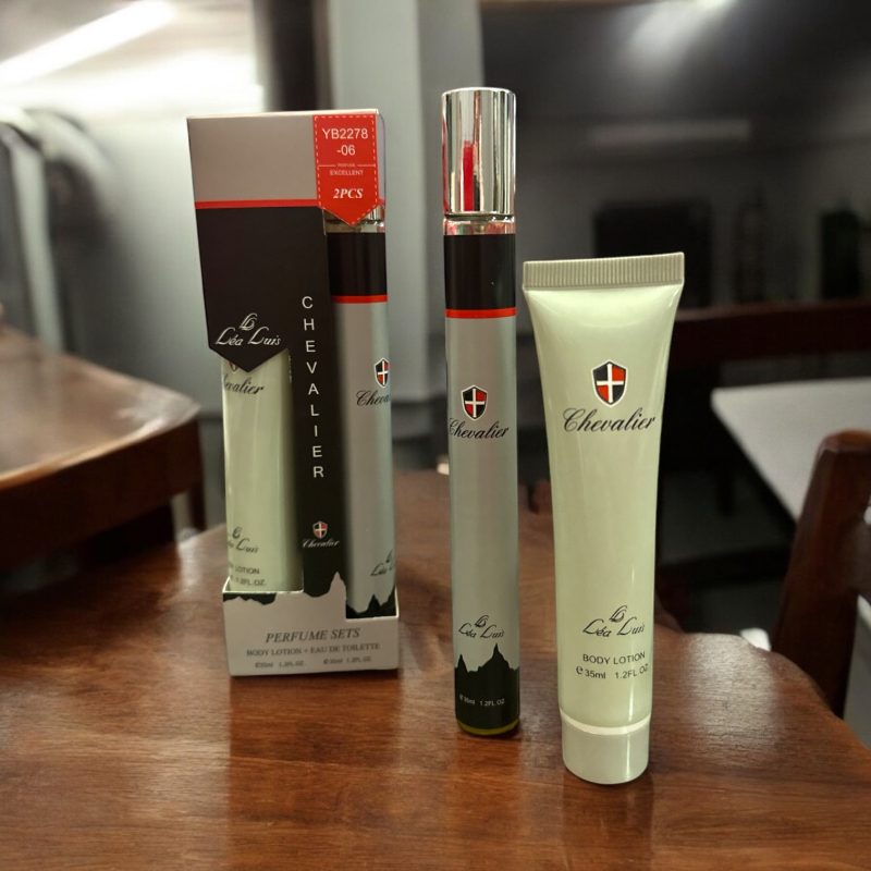 Set Cadou pentru Bărbați: Apă de Toaletă (Parfum Tip Pix) + Cremă de Corp "Chevalier" – YB2278-06