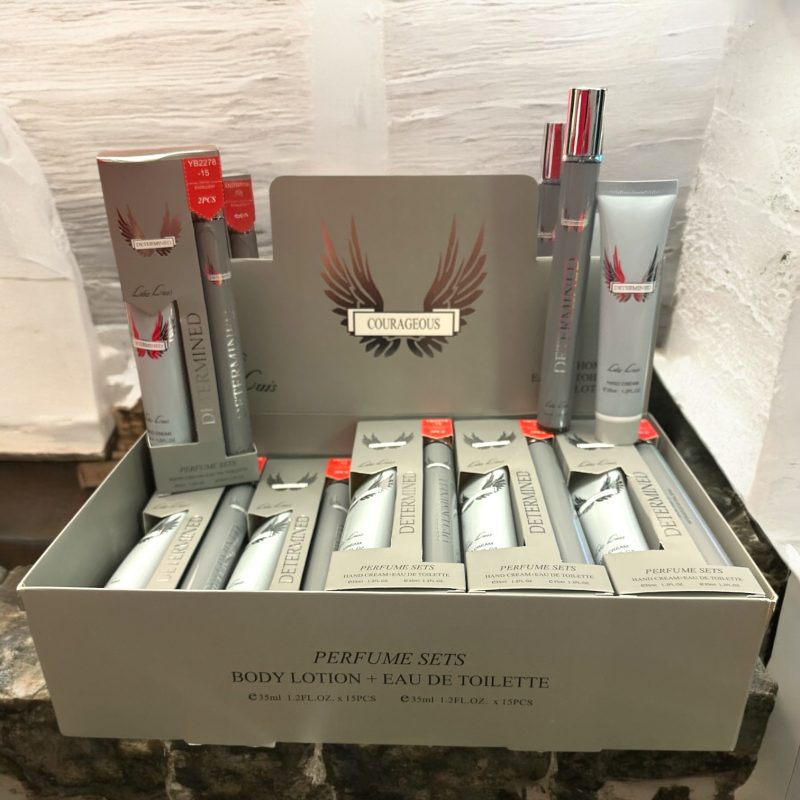 Set Cadou pentru Bărbați: Apă de Toaletă (Parfum Tip Pix) + Cremă de Mâini "COURAGEOUS / DETERMINED" – YB2278-15