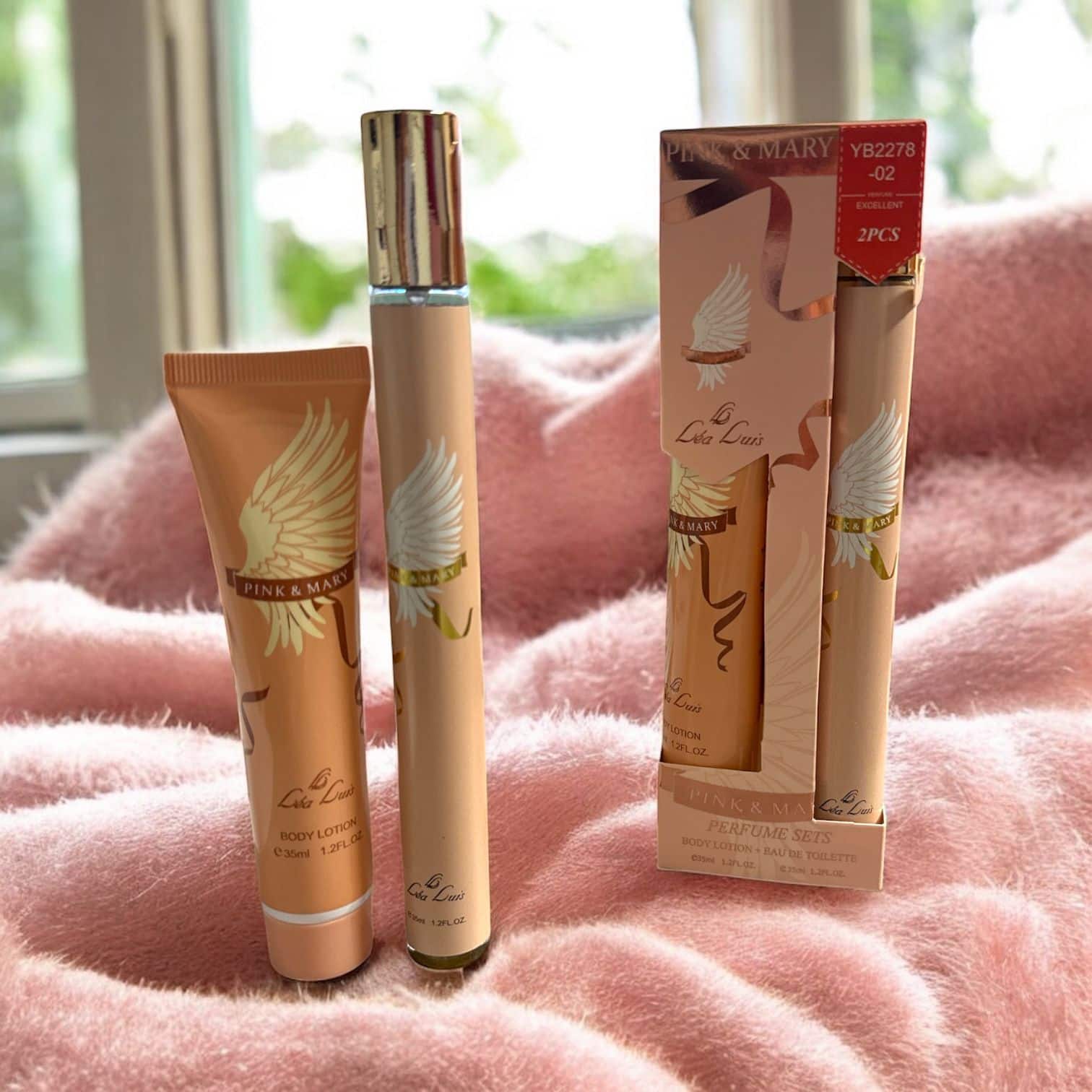 Set cadou Pink & Mary “Angel Wings” – Eau de Toilette tip pix 35 ml + Loțiune de corp 35 ml