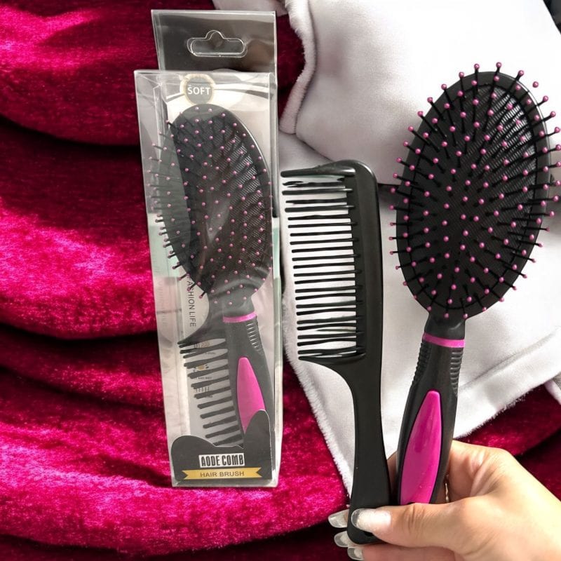 Set perie ovală și pieptene – pentru descurcare delicată și coafat zilnic