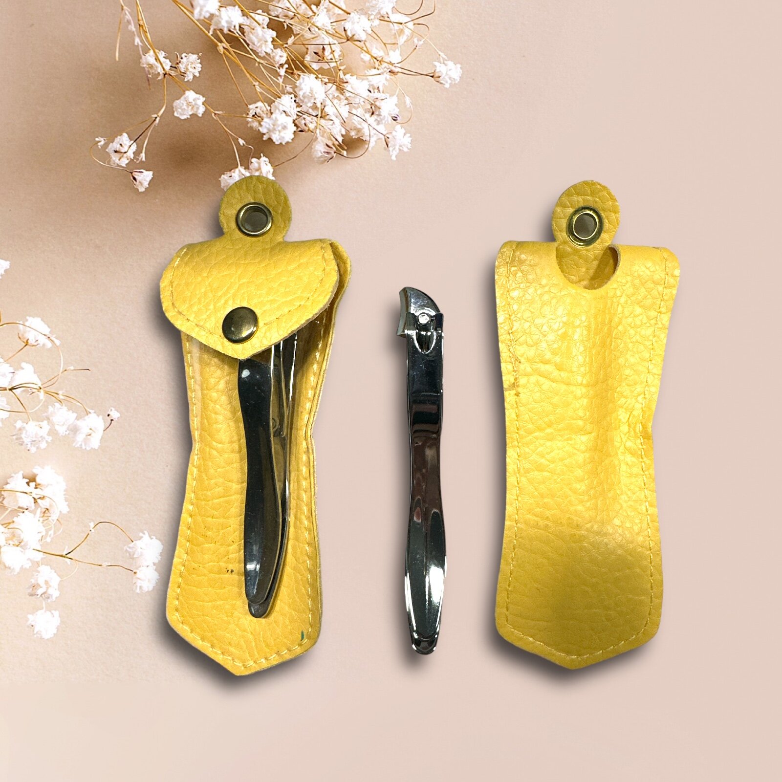 Unghieră pentru Colțuri cu Teacă Galbenă – Vârf Curbat Special, Ambalaj Individual