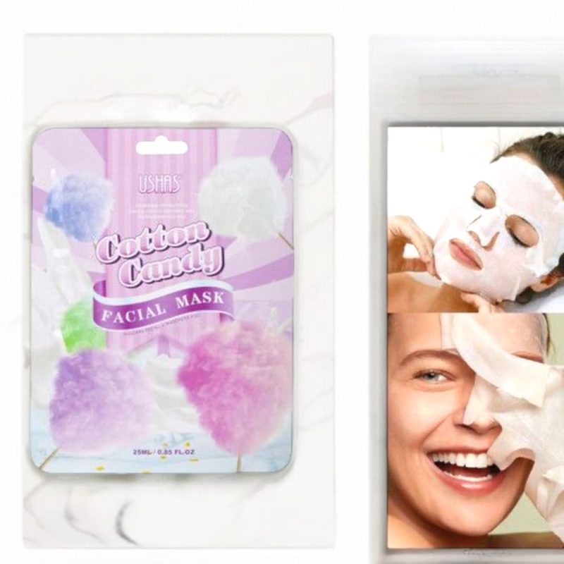 Ushas HA441 Cotton Candy Facial Mask – mască facială hidratantă, calmantă și revigorantă