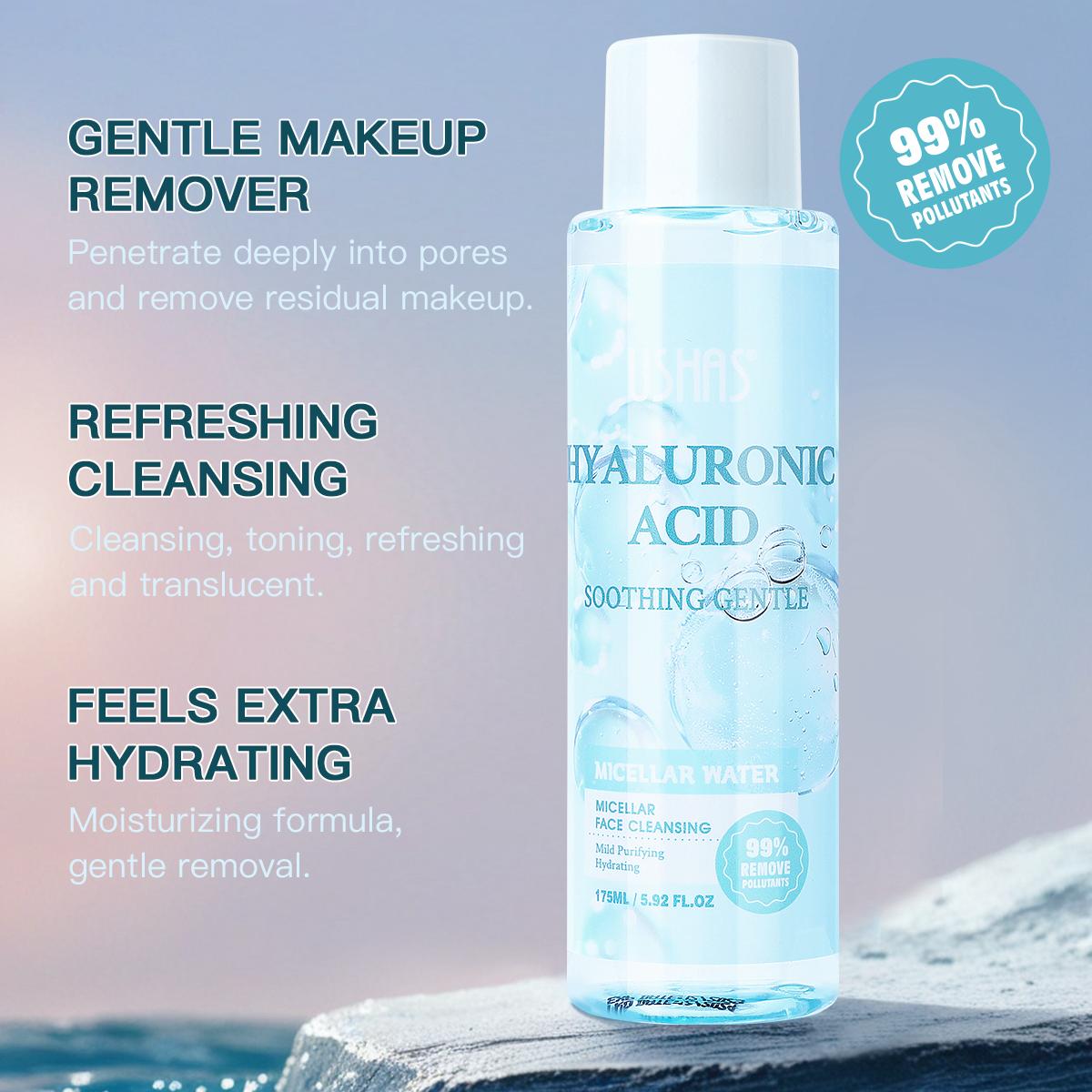 Apă Micelară USHAS cu Acid Hialuronic – Soothing Gentle, Demachiant Hidratant, Cod UC118-2