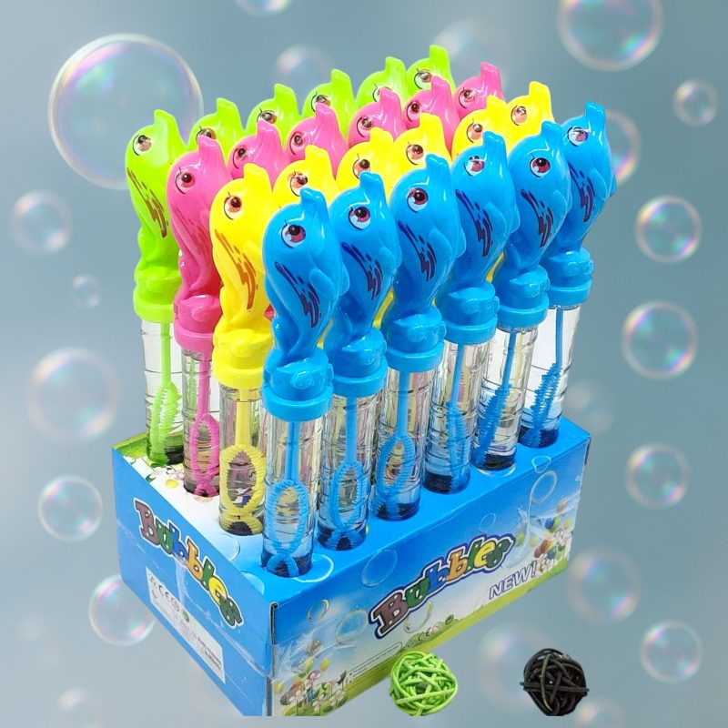 Baloane de săpun cu figurină delfin – 26 cm – 24 bucăți – H698
